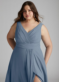 Azazie Karina Bridesmaid Dresses Twilight A-Line Pleated Chiffon Dress image11