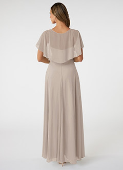 Azazie Jamie Bridesmaid Dresses Frost A-Line Chiffon Dress image2
