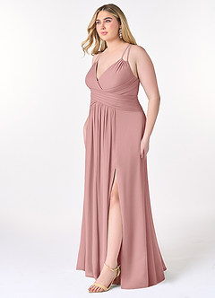 Azazie Farren Bridesmaid Dresses Dusty Rose A-Line Pleated Chiffon Convertible Dress image12