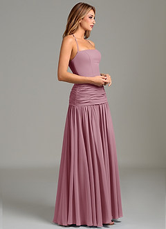 Azazie Vashti Bridesmaid Dresses Vintage Mauve A-Line Chiffon Dress image3