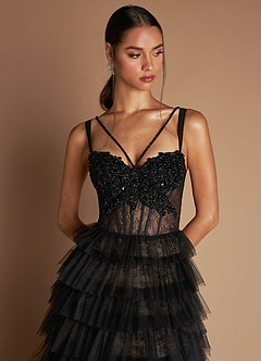 Lizie Black Ruffle Gown image6