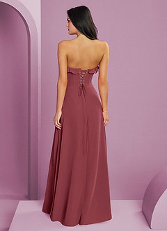 Barbie ♥ Azazie Bridesmaid Dresses Merlot A-Line Sweetheart Neckline Chiffon Dress image2