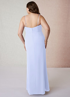 Azazie Tayla Bridesmaid Dresses Lavender Sheath Square Neckline Chiffon Dress image7