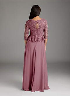 Azazie Averie Mother of the Bride Dresses Vintage Mauve A-Line Boatneck Sequins Chiffon Dress image11