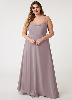 Azazie Daenerys Bridesmaid Dresses Dusk A-Line Cowl Chiffon Dress image8