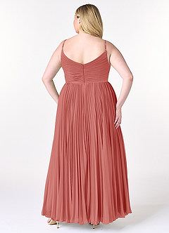 Azazie Raychelle Bridesmaid Dresses Antique Rose A-Line V-Neck Chiffon Dress image9