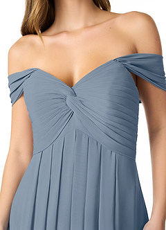 Azazie Kaitlynn Bridesmaid Dresses Twilight Empire Ruched Chiffon Convertible Dress image5