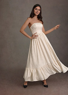Sandy Cream Off Shoulder Maxi Dress image2
