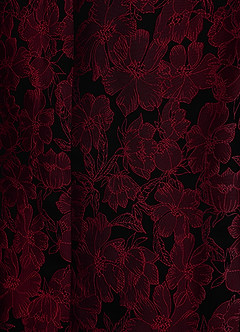 front Samuel Bourgogne Blomsterjacquard smokingjakke med spids revers