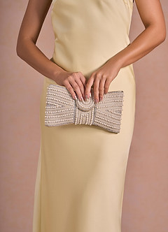 front Beaded Bowtie Clutch