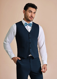 front William Azul Marino Chaleco de traje