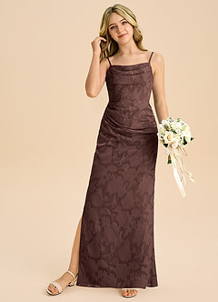 Azazie Mai Junior Klä av Tubklänning i Blommig Utbrändhet Plisserad image3