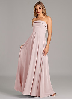 Azazie Lucienne Bridesmaid Dresses Blushing Pink Mermaid Strapless Chiffon Convertible Dress image1
