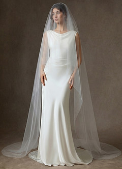 front Lace Appliqué Seraphina Chapel Veil