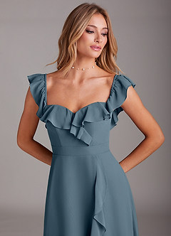 Azazie Lyra Bridesmaid Dresses Twilight A-Line Chiffon Convertible Dress image10