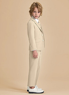 front Oliver Niños Tan Traje de 5 piezas