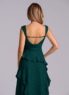 Azazie Sloane Bridesmaid Dresses Pine A-Line Sweetheart Neckline Floral Burnout Dress image7