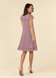 Azazie Tess Mother of the Bride Dresses Dusty Rose Empire Sequins Chiffon Dress image7