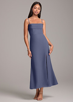 Azazie Saige Bridesmaid Dresses Stormy Sheath Off the Shoulder Chiffon Convertible Dress image7