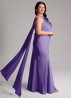 Azazie Kinsley Brautjungfernkleider Meerjungfrau-Linie Seitliche Cut-Outs Stretch-Satin Kleid Tahiti image10