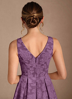 Azazie Fulton Abiti per la Madre della Sposa Abito A-Line in Burnout Floreale Plissettato Glicine image6