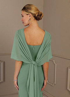 Azazie Dion Mother of the Bride Dresses Matcha Sheath Scoop Stretch Crepe Dress image7