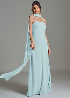 Azazie Ilana Bridesmaid Dresses Sea Glass A-Line Strapless Chiffon Dress image7