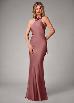 Azazie Velli Bridesmaid Dresses Amethyst Mermaid Stretch Satin Dress image3