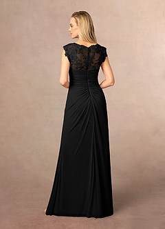 Azazie Jovie Abiti per la Madre della Sposa Abito A-Line in Pizzo Nero image3