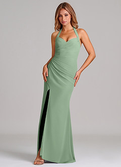 Azazie Emeria Suknie dla druhen Syrena Dekolt w kształcie serca Szyfon Do ziemi Sukienka image1