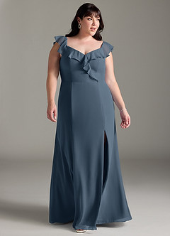 Azazie Sophie Bridesmaid Dresses Neptune A-Line Off the Shoulder Chiffon Convertible Dress image9