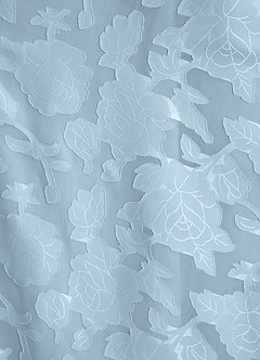 Azazie Raisa Bridesmaid Dresses Sky Blue A-Line Off the Shoulder Floral Burnout Dress image9