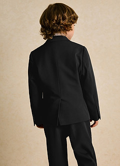 front Oliver Niños Negro Traje de 5 piezas