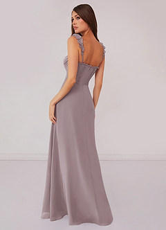 Barbie ♥ Azazie At-home Try On Dresses Barbie Pink A-Line Sweetheart Neckline Chiffon Dress image2