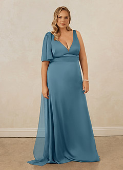 Christian Siriano Bridal for Azazie 1011 Bridesmaid Dresses Bermuda Mermaid Bow Stretch Satin Dress image11
