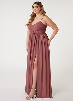 Azazie Alia Bridesmaid Dresses Amethyst A-Line Pleated Chiffon Dress image8