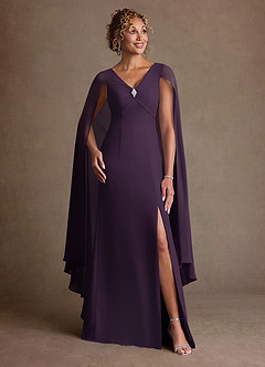 Azazie Boudica Suknie dla Matki Panny Młodej Linia A Pofałdowany Szyfon Długość podłogi Sukienka image3