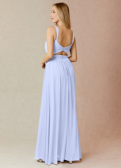Azazie Reniya Bridesmaid Dresses Lavender A-Line Pleated Mesh Convertible Dress image2