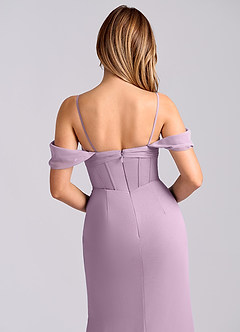 Azazie Joanne Final Sale Wisteria Mermaid Off the Shoulder Chiffon Dress image2