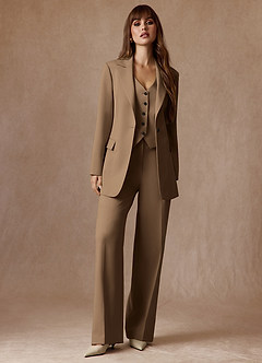 front Rowan Trufa Blazer de alto rendimiento con tejido refinado