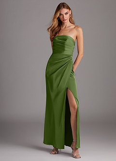 Azazie Lexie Final Sale Juniper Sheath Strapless Stretch Satin Convertible Dress image1
