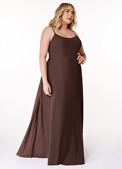 Azazie Moira Bridesmaid Dresses Ganache A-Line Scoop Chiffon Dress image11