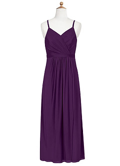 Azazie Luxy Junior Grape Pleated Mesh Dress image6