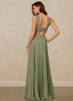 Christian Siriano Bridal for Azazie 1009 Bridesmaid Dresses Pistachio A-Line Pleated Chiffon Dress image4