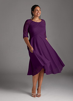 Azazie Gracelyn Kleider für die Brautmutter A-Linie Spitze Kleid Traube image1