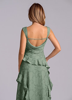 Azazie Sloane Bridesmaid Dresses Matcha A-Line Sweetheart Neckline Floral Burnout Dress image7