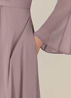 Azazie Teraso Final Sale Dusk A-Line Pleated Mesh Dress image8