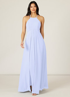 Azazie Sarah Venta Final Vestido de Lavanda de Gasa de Imperio con Plisado image1