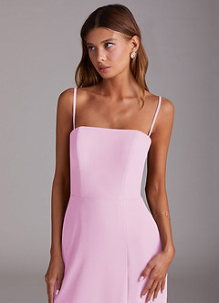 Azazie Wren Bridesmaid Dresses Candy Pink A-Line Strapless Chiffon Dress image2