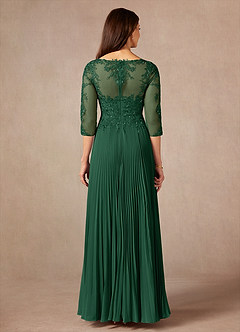 Azazie Corinne Mother of the Bride Dresses Dark Green A-Line Sequins Chiffon Dress image4